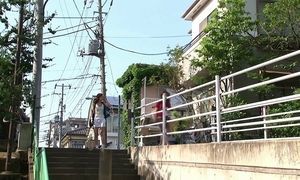 Japanese Milf cheats on her husband and lets herself be fucked by other men and women without him knowing