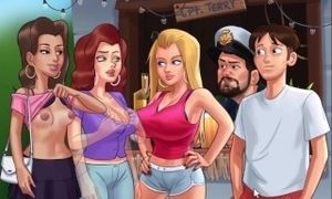Summertime Saga - I helped Roxy with her Id and saw their hot boobs