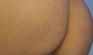ass bouncing dildo closeup