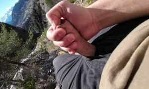 little moment of relaxation masturbation during a hike