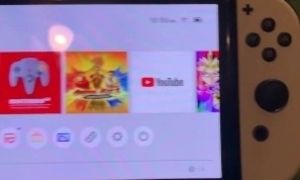 The Nintendo Switch oled that is a played of the game