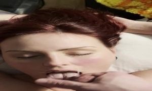 Hot Wife Takes Cum Load on Her Face