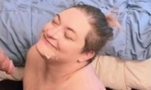 Married Slut Getting a Face & Chest Full of Cum ðŸ†ðŸ’¦ðŸ¥µ