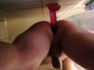 Pov hot dildo ride in the shower