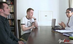 Aged Love- sexy interview in the office