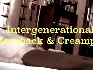 Thick dick into a hooker's asshole. Intergenerational bareback & creampie.