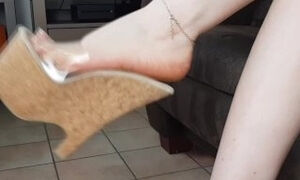 (019) POV Barefoot Footjob after Teasing and Dangling in Hot Wedges - PART 1 (720p)