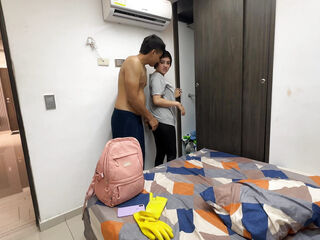 I hire a big ass Latina to help me with the cleaning in the house, I love her rich and tight ass so I decide to fuck her hard.