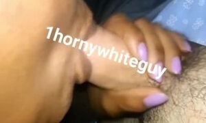 REMASTERED - Horny white guy gets nut sucked out of dick by sexy big tit ebony Haitian MILF