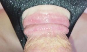 Emily Hein gives Blowjob and Swallows Warm Cum Closeup - POV ASMR