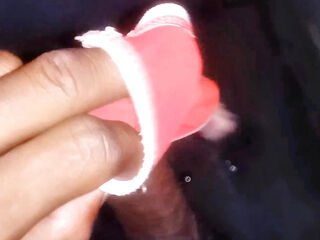 A Single Boy Masturbates In A Girl's Red Bra