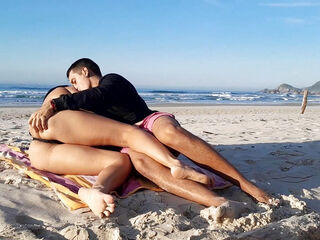CAUGHT COUPLE, hot couple on the public beach.