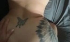 Tattooed blonde MILF takes back shots from BWC