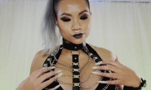 Sexy ASMR Leather Boots, Skirt, Leather Harness Tapping And Scratching