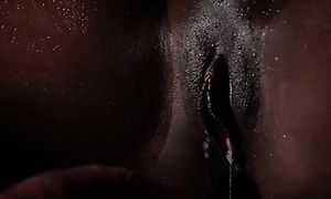 Erotic sex leading to ebony slut cum very hard