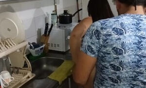 sex for money with my stepmother in the kitchen she loves cum from her stepson