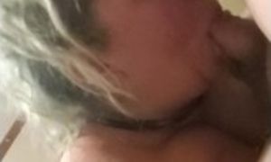 My wife loves sucking my mini hard dick and swallowed every drop