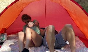 Sucking and Fucking in a Tent near other people