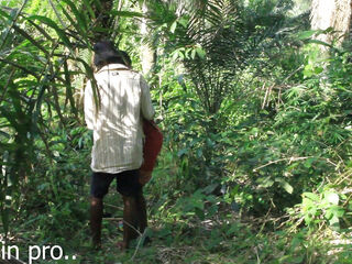 African lovers in bush fucking