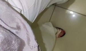 Manager pissing in the office toilet