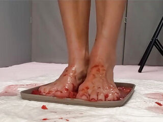 I Trample Strawberries with My Feet and Pee in Them