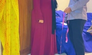 Arabian Big Ass & Boobs Aunty Fucked By Tailor in Shop While taking Her body measurements - Real Sex