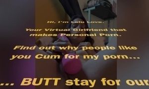 'Babe giving JOI with upskirt no panties peeks then strips & vibrator masturbation to BIG leg quivering orgasm - Lelu Love'
