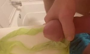 Cum on wifes green thong