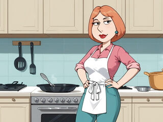 Futanari Lois Griffin Masturbation and Selfsucking