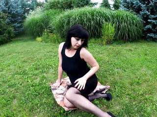 Pantyhosed in the Garden