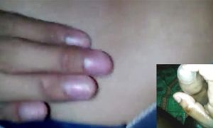 Desi wife video call fingering sex handjob