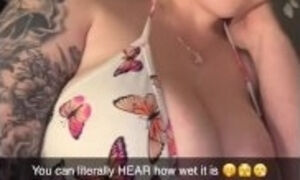Huge tit Horney wife claps her wet ass on video to send working husband??