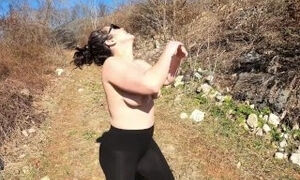 Another funny "pantsing" prank - topless in the park - Sammi Starfish