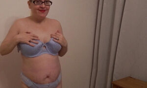 MILF in Blue Underwear