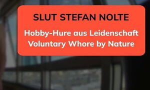 Stefan Nolte: Permanently horny slut in her office, hot for hard cocks and cum on her face.