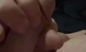 Stroking my hard cock in slo motion