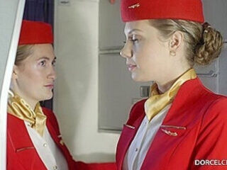 A caring stewardess