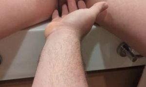 Pregnant squirting over a Greek hotel bathroom