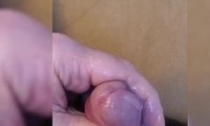 Little cock, lot of cockhead tease, jerkoff cum compilation.