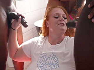 Slutty Redhead Ssbbw Julie Gonger Gets Bbc Bukkake Blowbang 15 Min