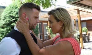 Horny Stud Nails The Big Titty Beauty In His Backyard