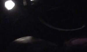 Sissy CD in a night time solo car masturbation scene.