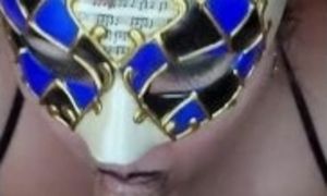 Masked Wife Gives a black lipstick blowjob Lipstick rings