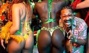 wild carnaval DP fuck orgy