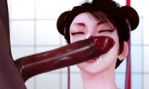 Chun-Li and the big black cock - Hentai 3d 48