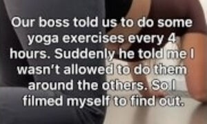Yoga exercise just for the boss