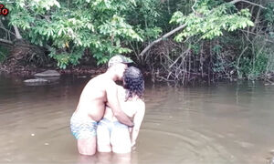 Valentine's casl bathing in dam on farm