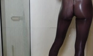 Wet Shiny Wolford Pantyhose