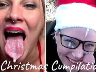 CUM FOR CHRISTMAS: Swallow &amp_ Cum Compilation