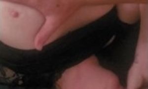 Sucking me off with cumshot in mouth